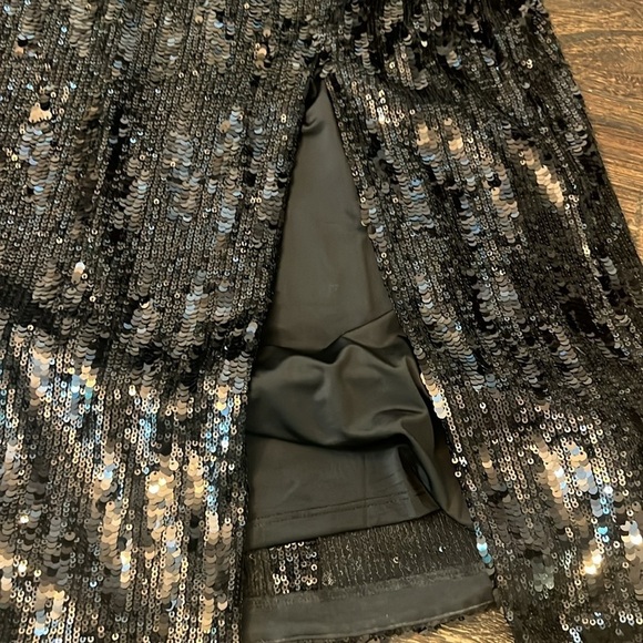 Ramy Brook Leanne Sequin Sleeveless Midi Dress Black Size 8 NWT - Picture 9 of 11